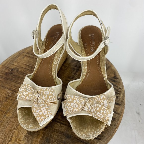 Sperry top-sider | Canvas Ribbon Bow Wedges 7 - Picture 4 of 10